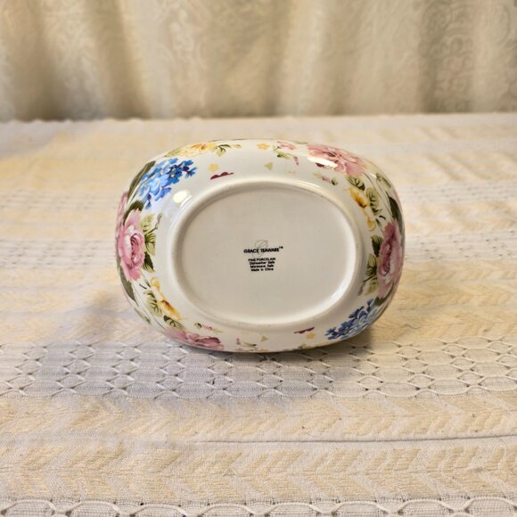 Vintage Grace Teaware Fine Porcelain Floral Gravy Boat - Picture 7 of 8